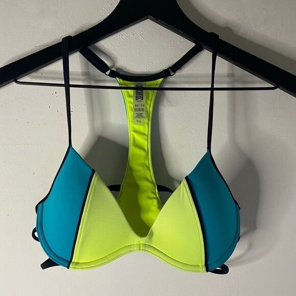 Pink Victoria’s Secret T Back Bikini Top Size XS - Picture 1 of 8
